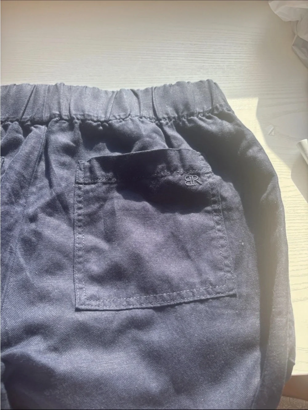 Banana Republic Navy Blue Linen Blend Trousers